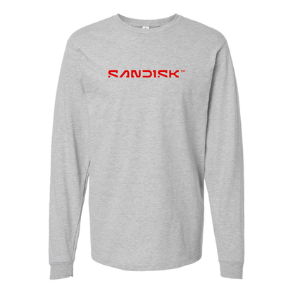 Men's SanDisk Logo Cotton Long Sleeve T-Shirt