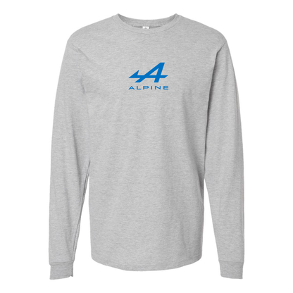 Men's Alpine Motor Logo Cotton Long Sleeve T-Shirt