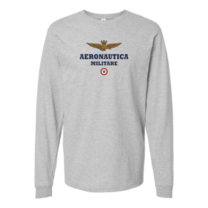 Men's Aeronautica Militare Logo Cotton Long Sleeve T-Shirt