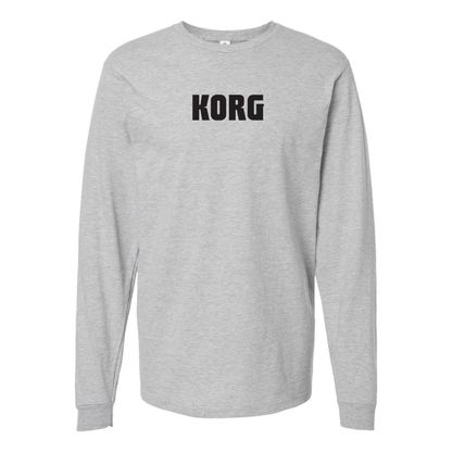 Men's Korg Logo Cotton Long Sleeve T-Shirt