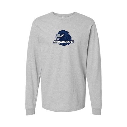 Youth Monmouth Hawks Logo Cotton Long Sleeve T-Shirt