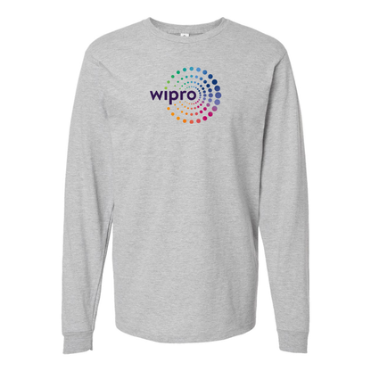 Men's Wipro Logo Cotton Long Sleeve T-Shirt