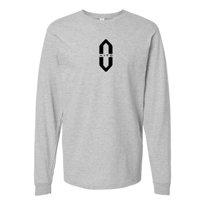Men's Aito Logo Cotton Long Sleeve T-Shirt