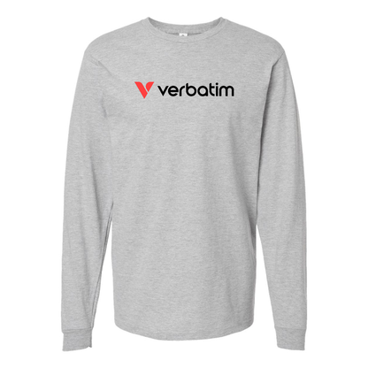 Men's Verbatim Logo Cotton Long Sleeve T-Shirt