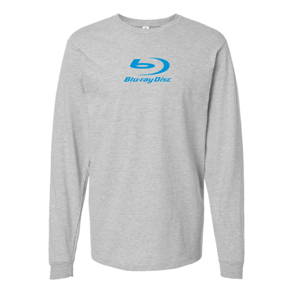 Men's  Blu-ray Disc Logo  Cotton Long Sleeve T-Shirt
