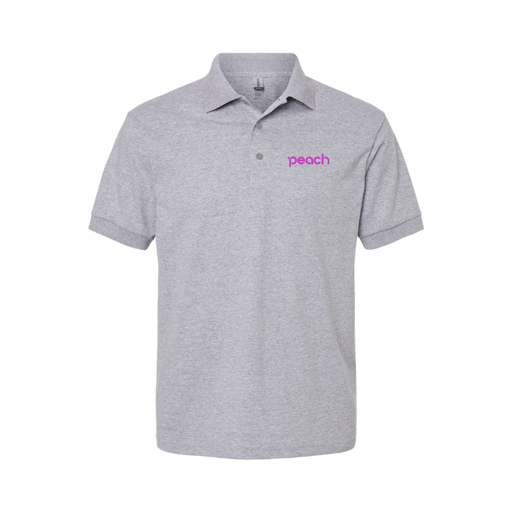 Men's Peach Aviation Logo Dry Blend Polo