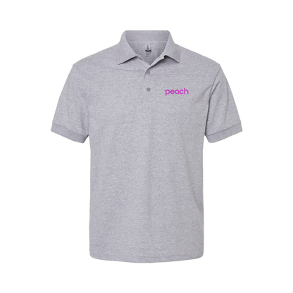 Men's Peach Aviation Logo Dry Blend Polo