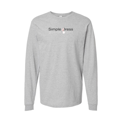 Youth Simple Dress Logo Cotton Long Sleeve T-Shirt