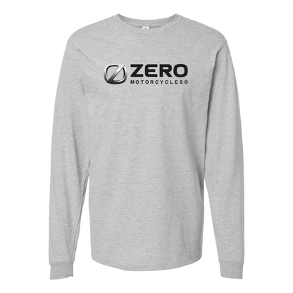 Men's Zero Motorcycles Logo Cotton Long Sleeve T-Shirt
