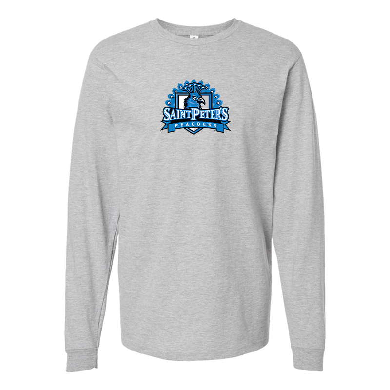 Youth Saint Peters Peacocks Logo Cotton Long Sleeve T-Shirt