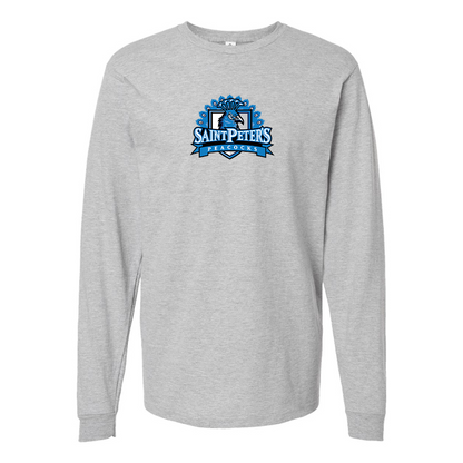 Youth Saint Peters Peacocks Logo Cotton Long Sleeve T-Shirt
