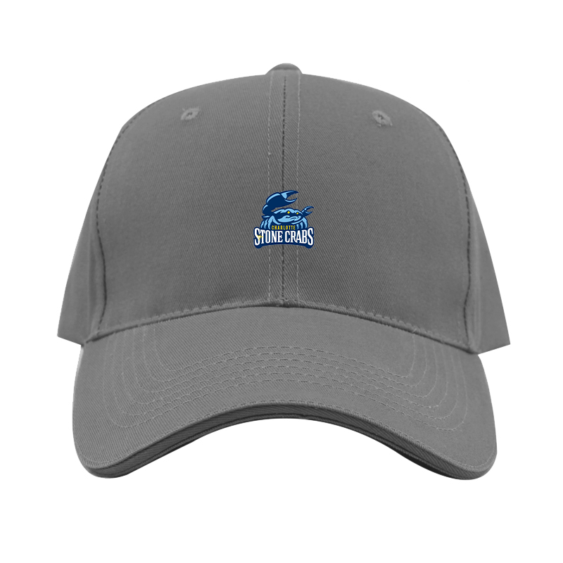 Charlotte Stone Crabs Logo  Dad Baseball Cap Hat