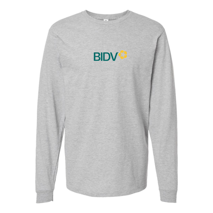 Men's BIDV Logo Cotton Long Sleeve T-Shirt