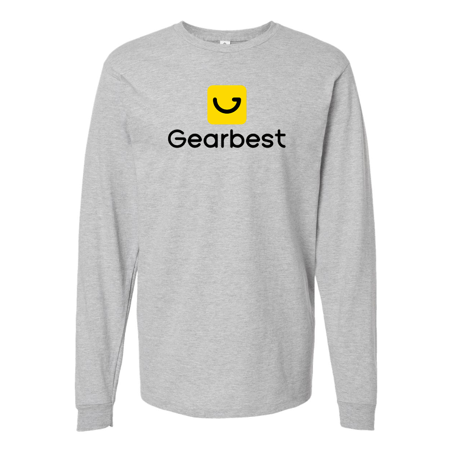 Men's Gearbest  Logo  Cotton Long Sleeve T-Shirt
