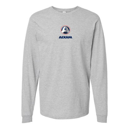 Men's Aixam Logo Cotton Long Sleeve T-Shirt