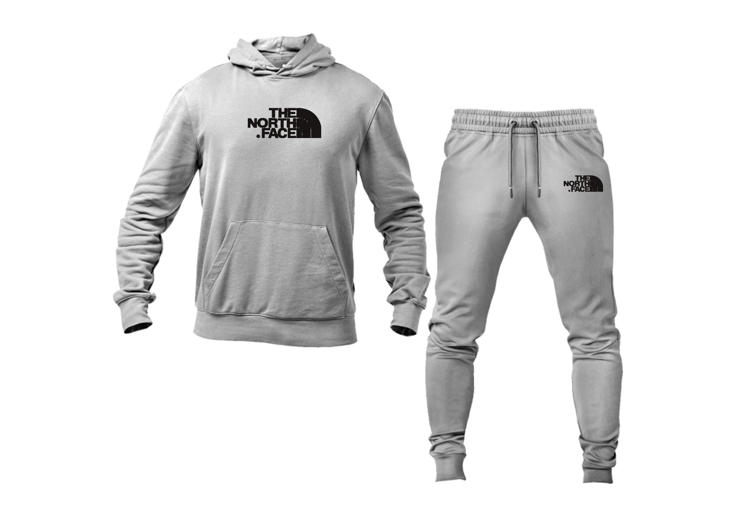 Men's The North Face Black Logo white Hoodie Joggers Set