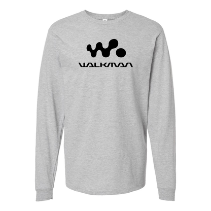 Men's Walkman Logo Cotton Long Sleeve T-Shirt