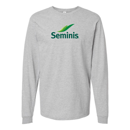 Men's  Seminis Logo  Cotton Long Sleeve T-Shirt