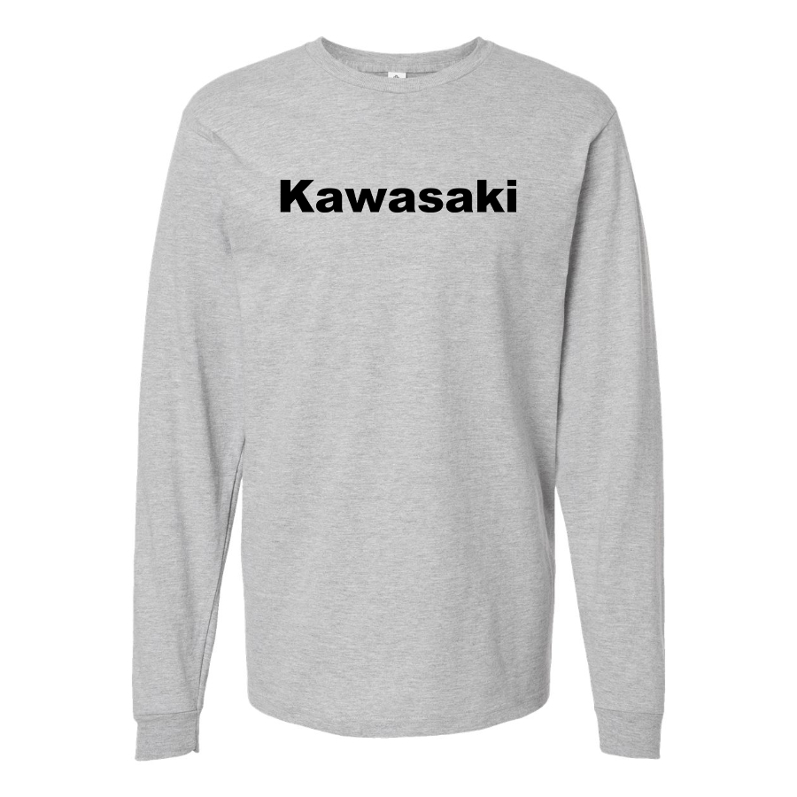 Men's Kawasaki  Logo Cotton Long Sleeve T-Shirt