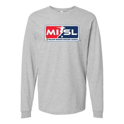 Men's Major Indoor Soccer League Logo Cotton Long Sleeve T-Shirt