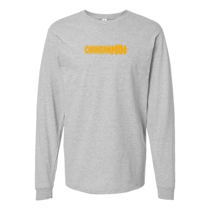 Youth Chainsaw Man Logo Cotton Long Sleeve T-Shirt