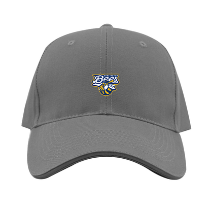 Burlington Bees   Logo  Dad Baseball Cap Hat