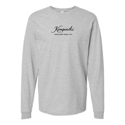 Men's Kempinski Logo  Cotton Long Sleeve T-Shirt
