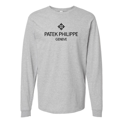 Men's  Patek Philippe  Logo  Cotton Long Sleeve T-Shirt