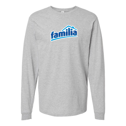 Men's Familia Logo Cotton Long Sleeve T-Shirt