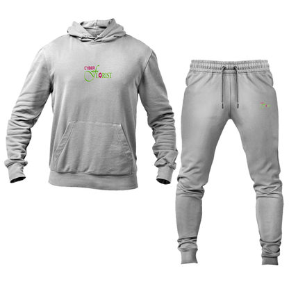 Men's Cyber Florist Logo Hoodie Joggers Set