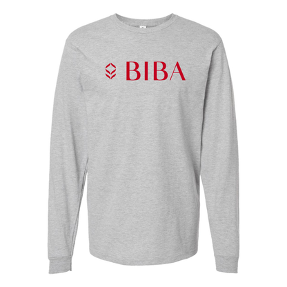 Men's Biba Logo Cotton Long Sleeve T-Shirt