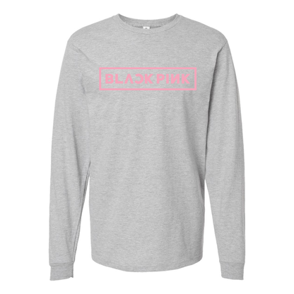 Men's  Blackpink Logo Cotton Long Sleeve T-Shirt