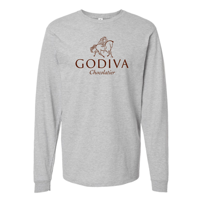 Men's Godiva Logo Cotton Long Sleeve T-Shirt
