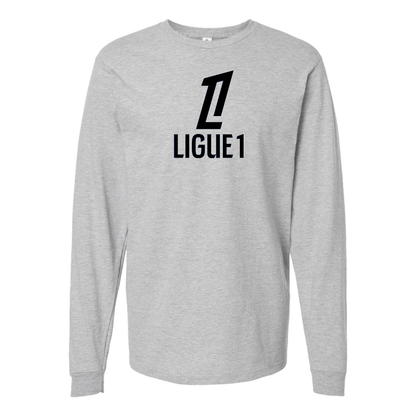 Men's Ligue 1 Logo Cotton Long Sleeve T-Shirt