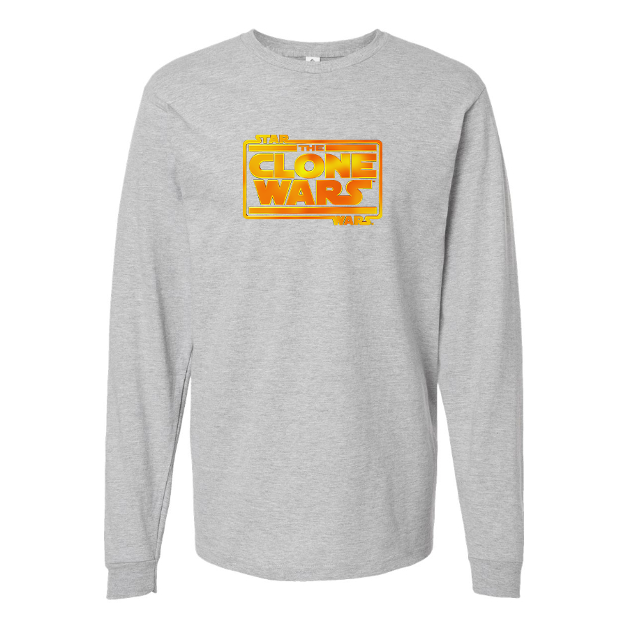 Youth  The Clone wars Logo Cotton Long Sleeve T-Shirt