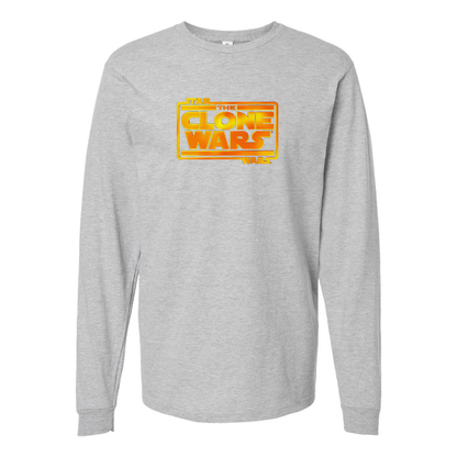 Youth  The Clone wars Logo Cotton Long Sleeve T-Shirt