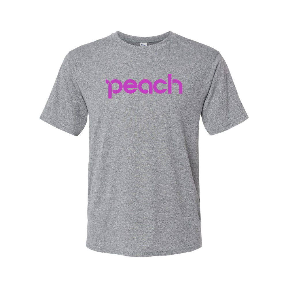 Men's Peach Aviation Logo Polyester T-Shirt