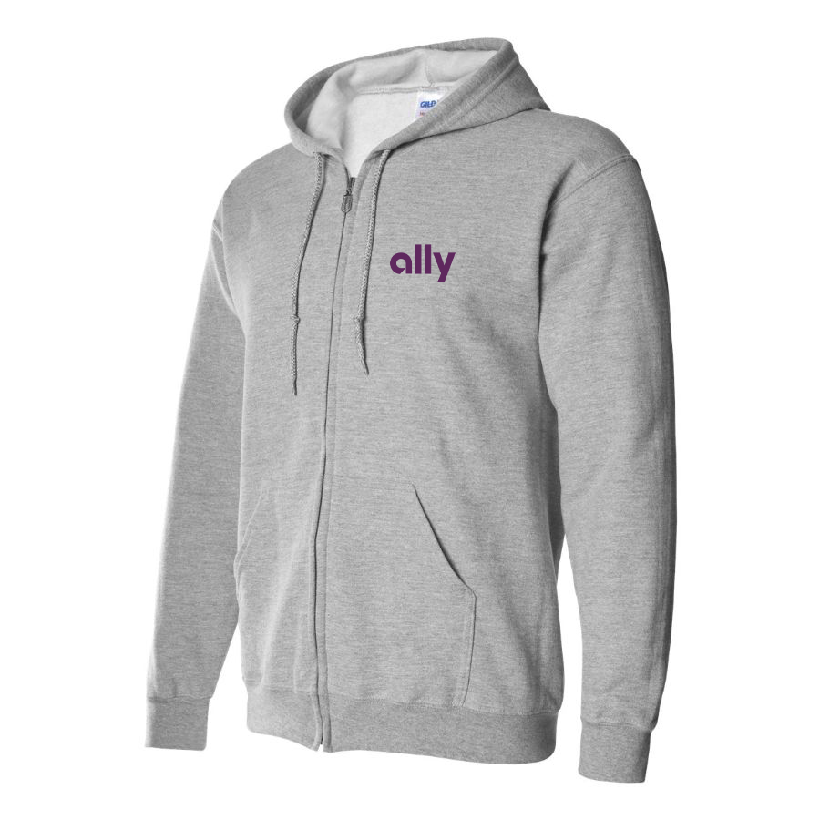 Men's Ally Financial Logo Zipper Hoodie