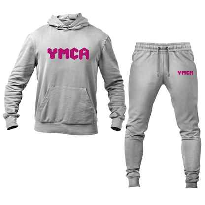 Men's YMCA Mauve   Hoodie Joggers Set