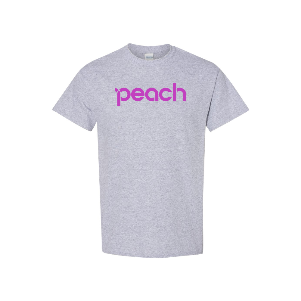 Men's Peach Aviation Logo Cotton T-Shirt