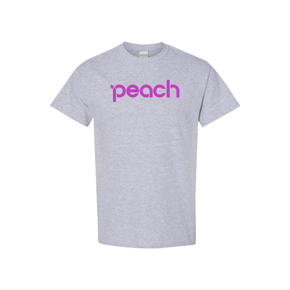 Men's Peach Aviation Logo Cotton T-Shirt