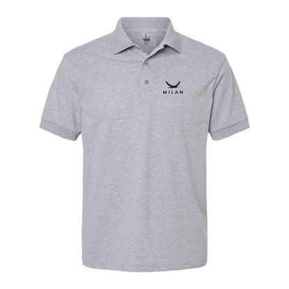 Men's Milan Red Logo Dry Blend Polo
