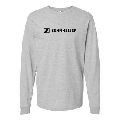 Men's Sennheiser Logo  Cotton Long Sleeve T-Shirt