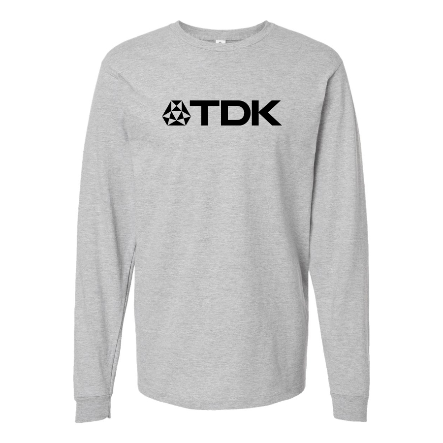 Men's  TDK Logo Cotton Long Sleeve T-Shirt