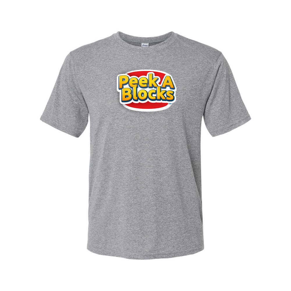 Men's Peek A Blocks Logo Polyester T-Shirt
