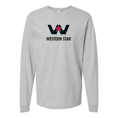 Men's Western Star Logo  Cotton Long Sleeve T-Shirt