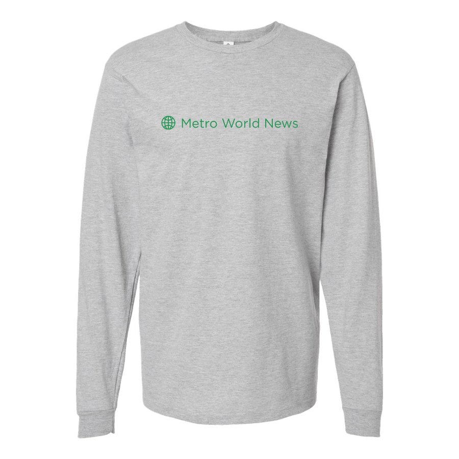 Men's  Metro International Logo Cotton Long Sleeve T-Shirt
