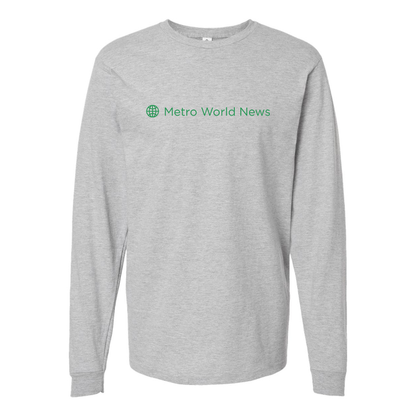 Men's  Metro International Logo Cotton Long Sleeve T-Shirt