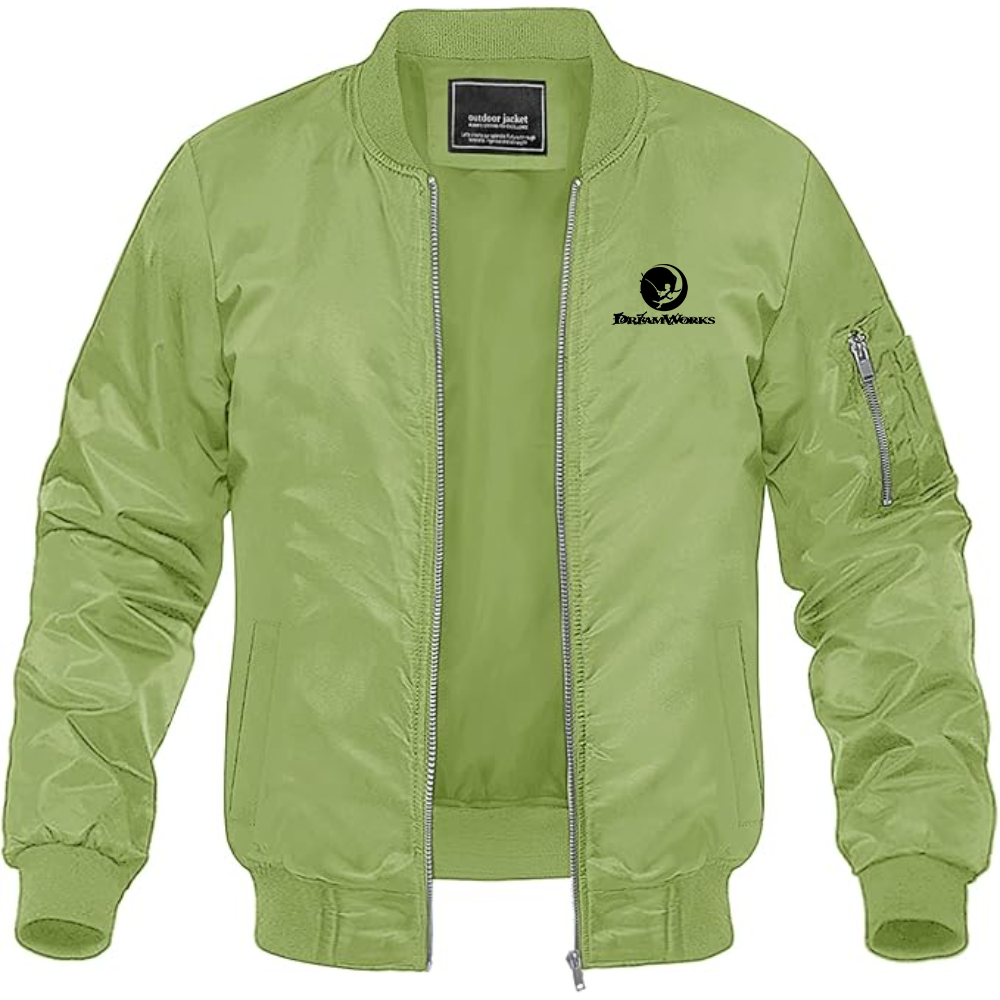 Men's  Dreamworks  Lightweight Bomber Jacket Windbreaker Softshell Varsity Jacket Coat