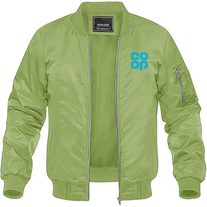 Men's CoOp Lightweight Bomber Jacket Windbreaker Softshell Varsity Jacket Coat